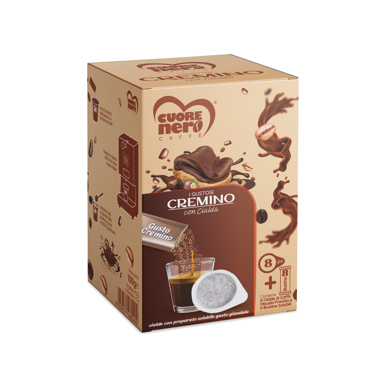 Cialde Procida con preparato solubile Cremino da 8pz