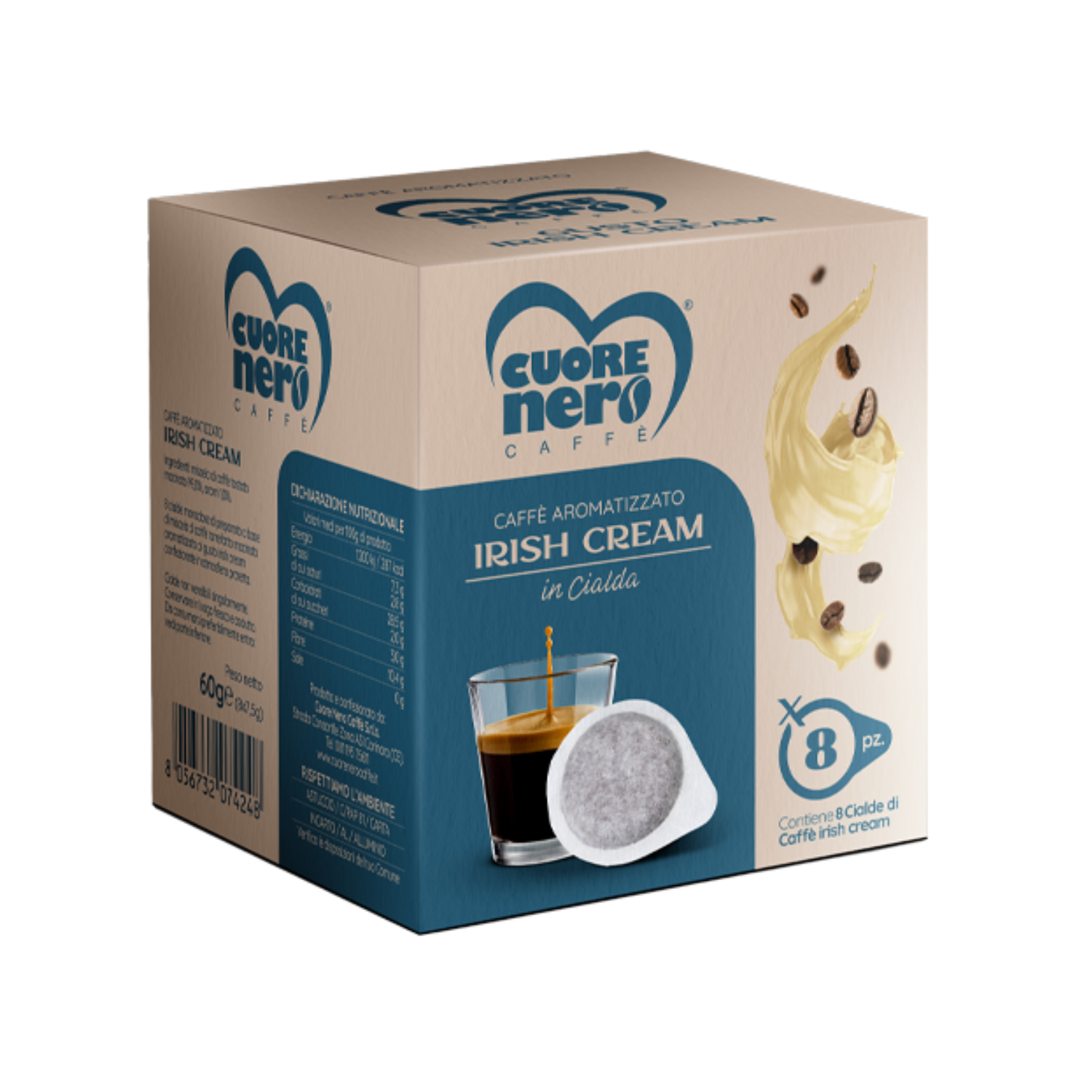 Caffè Aromatizzato Irish Cream in Cialde – 8pz | Espresso Cremoso e Avvolgente